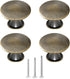 4X Oil Rubbed Cabinet Knobs Antique Bronze Cabinet Hardware Round Vintage Dresser Door Knob Pull Handles 30mm/1.18in for Closet Chest Bathroom Kit...