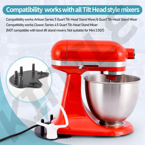 Stand Mixer Attachment Holders/Base Accessories Cradle - Compatible With Kitchenaid Mixer Organizer for 4.5QT/5QT/6QT, Equipped With Rubber Feet (...