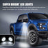 2 PCS Car Rearview Mirror LED Puddle Lamp, 6000K 3528SMD High-brightness Energy-saving Bulb, Side Mirror Floor Lamp, Compatible with Ford Lincoln ...