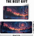 Moon Large Mouse Pad Night Sky Mousepad Forest Desk Mat, Big Full Keyboard and Mouse Pad Cool Desk Pad for Keyboard Mouse with Stitched Edges Anti...
