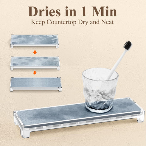 Sink Caddy, 20% ?????????? ???????? Instant Dry Sink Organizer Sponge Holder Kitchen Bathroom Countertop Fast Drying Rack Counter Tray Water Absor...