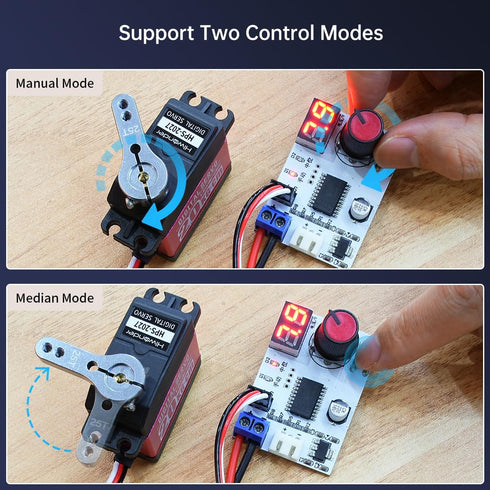 RC Digital Servo Tester 1 Channels Motor Servo Controller Centering Tool with Over-Current Protection & 2 Control Modes for RC Car Airplane Robots...