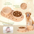 Dog Food Bowls Pet Bowls & Collapsible Dog Bowl Dog Water Bowls with No-Spill and Non-Skid, Feeder Bowls with Dog Bowl Mat for Small Medium Large ...
