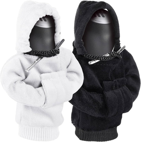 Car Gear Shift Cover Universal Automotive Interior Accessories Shift Knobs Fashionable Hooded Shirt Car Shifter Stick Protector Decoration (Black/...