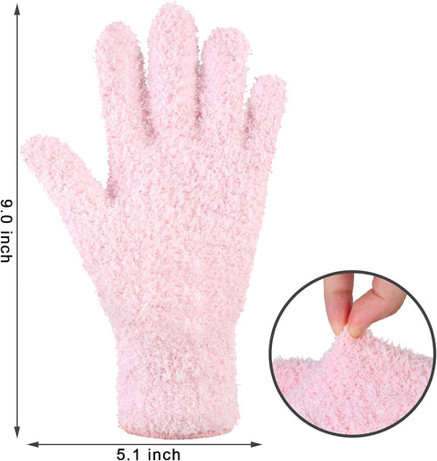 Bencailor 4 Pairs Microfiber Dusting Gloves Washable Reusable Cleaning Gloves Mittens for Plants House Cleaning Car Blinds...