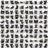 Black Cat Stickers Funny Cat Stickers-100PCS Cute Animal Sticker for Journaling Laptop Scrapbook Water Bottles Guitar Suitcase Phone Snowboard Wat...