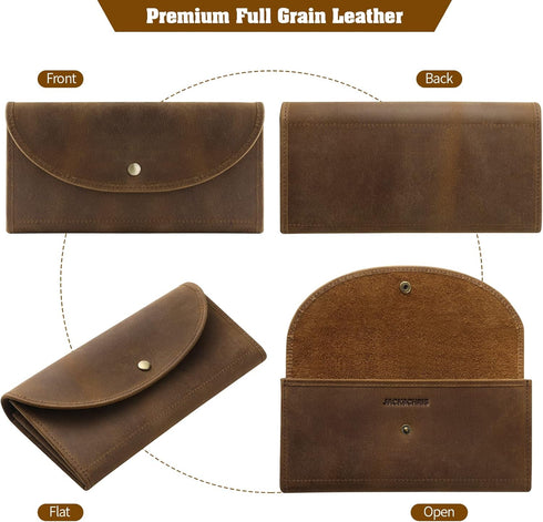 Jack&Chris Leather Multi Card Organizer Wallet Credit Card Holder Thin Wallet with Zipper Pocket,MBNM026...