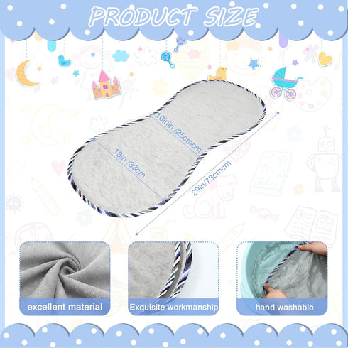 6 Pcs 13 x 29 in Peanut Shape Changing Pad Liner Peanut Changing Pad Liner Portable Soft Peanut Changing Pad Washable Reusable Changing Pad Liner ...