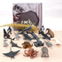 Sea Animals Figurines Set 18PCS Sea Turtle Small Figure Christmas Bath Toys Gift for Kids Toddlers Preschool Educational Playset Whale Ornament...