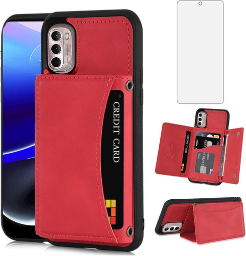 Asuwish Phone Case for Moto G Stylus 2022 4G Wallet Cover with Tempered Glass Screen Protector and PU Leather Credit Card Holder Stand Cell Access...