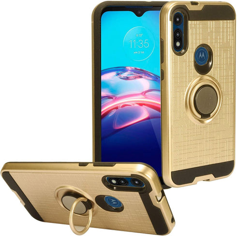 for Motorola Moto E (2020) XT2052 - Phone Case w/Ring Stand - RS2 Gold...