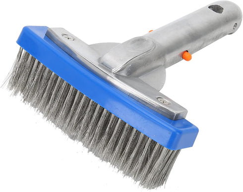 5.5in Swimming Pool Brush Stainless Steel Pool Scrub Brush for Spa Pond Floor Wall Pool Wall Cleaning Brush Cleaning Tool Easily Sweep from Walls ...