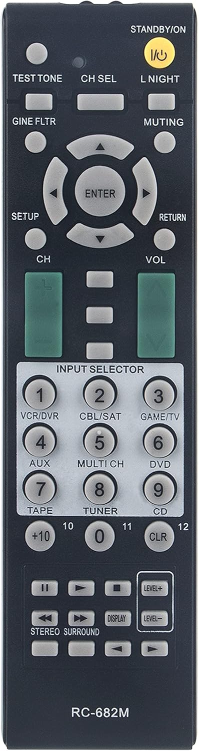 RC-682M Replaced Remote fit for Onkyo Audio Vedio Receiver TX-SR503 TX-SR605 TX-SA8560 TX-SR707 RC-606S HT-R340 HT-R530 HT-R540 HT-R550 HT-SR600 H...
