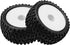 4Pack HIRCQOO OD 88mm/3.46" Front and Rear Rubber Tire Tyre & Plastic Wheel Rims 12mm Hex Hub Compatible with Redcat HPI HSP ExceedRC Kyosho Losi ...