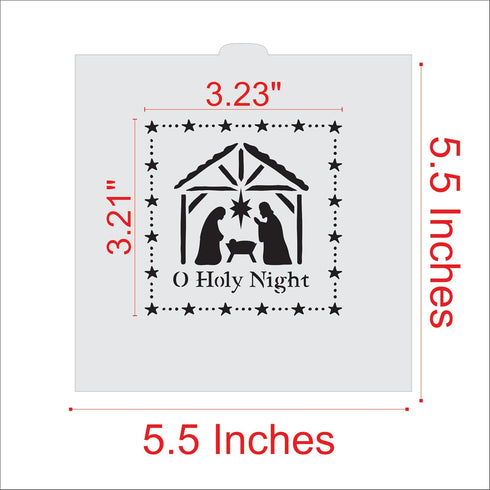 O Holy Night Nativity Scene Cookie and Craft Stencil by Designer Stencils...