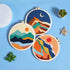 Louise Maelys 3 Set Landscape Embroidery Kits for Beginners,Cross Stitch Kit for Adults,DIY Needlepoint Kits with Mountain sun moon pattern...