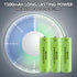 Rechargeable AA Battery NIMH 1.2V Double A 1500mAh High Capacity 2 Pack Pre-Charged Solar Batteries Low Self Discharge for Solar Light Replacement...