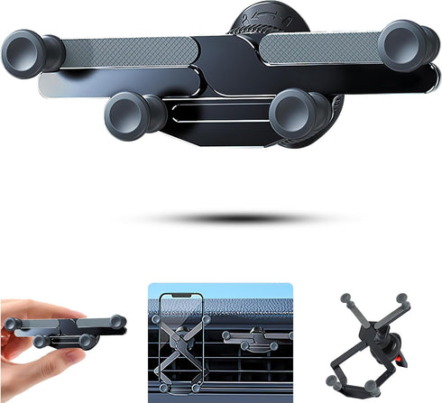 Car Vent Phone Mount,Invisible Rotatable Air Vent Mount Car Phone Holder 360°Anti-Shake Universal Phone Mount,Car Dashboard & Never Blocking Air V...