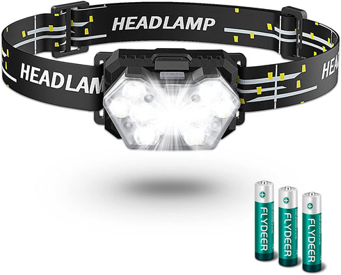 2000 Lumen 9 LED Headlamp, Ultra Bright Head Lamp with 6 Modes, Lightweight Head with Adjustable Strap, IPX5 Waterproof Headlight Great for Campin...