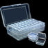 Small Bead Organizer Boxes, 19 Pieces Plastic Storage Cases Mini Clear Bead Storage Containers Transparent Boxes with Hinged Lids for Jewelry Maki...