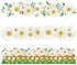 69Ft Spring Daisy Bulletin Board Border White Floral Flower Self-Adhesive Border Trim for School Classroom Chalkboard Office Party Decoration...