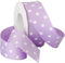 Morex Grosgrain Dot Ribbon, 1-1/2-Inch by 20-Yard Spool, Light Orchid with White Dots (3908.38/20-430)...