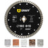 GRAFF 7 Inch Diamond Blade for Angle Grinder - Diamond Cutting Wheel for Cutting Stone, Marble, Granite, Brick, Masonry, Paving Flag, Concrete - T...