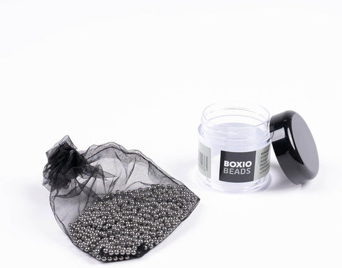 BOXIO - Beads: cleaning beads made of stainless steel for bottles wash canisters - 3 mm balls incl. storage bag - stainless steel cleaning beads f...