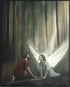 Posterizer 1 pcs-retro vintage style art-spiritual poster-angel in forest 2-Religious Posters-Gift For Buddhism Meditation philosophy Fans- unfram...