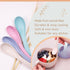 Wheat Straw Travel Spoon Set - 4 Spoons Camping Utensils - Portable Silverware for Lunch Box - Eco Friendly - Reusable Utensils...