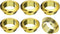 uxcell 6Pcs Cable Hole Cover, 1 inch(25mm) ABS Office Desk Cable Wire Cord Grommet Cable Cord Organizer for Office Desktop Wire, Gold...