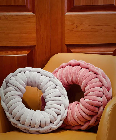 Super Soft Velvet Bulky Tube Yarn for Hand Knitting Blanket for Braided Knot, Giant Arm Knitting Yarn for Knitting Throw Rugs Pillow(Dark Pink 0.5...