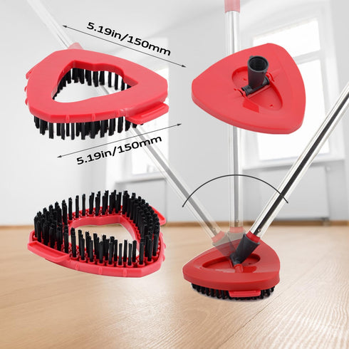Scrub Brush with Mop Base Floor Brush Head Compatible with Spin Mop 1 Tank System Deck Brush Floor Scrubber Brush Stiff Bristle Brush Cleaning Bru...