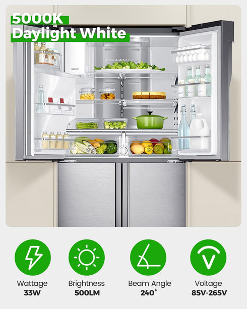 Upgraded KEI D34L Refrigerator Bulb 5304511738 LED Refrigerator Light Bulbs Fit for Frigidaire Kenmore, Refrigerator Light Bulb Replacement (3.5W ...
