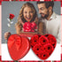 12Pcs Valentine's Day Red Floral Scented Bath Soap Rose Flower Petals for Red Heart-Shaped Box Artificial Rose Plant Essential Oil Rose Soap for W...