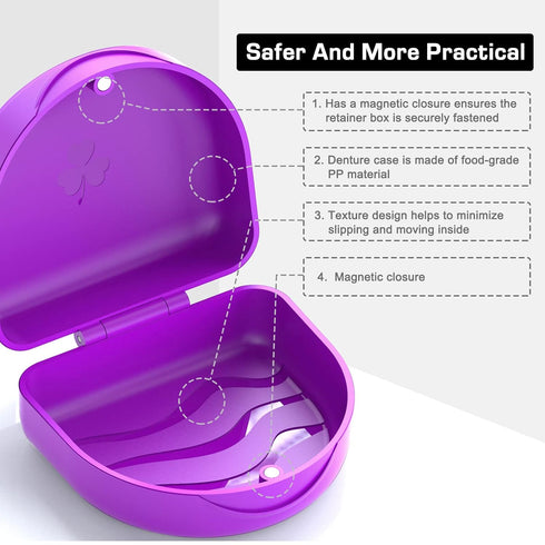 Retainer Case Denture Case: BVN Orthodontic Dental Case, Slim Braces Case, Mouth Guard Case, Denture Box, Teeth Aligner Case, Night Guard Case Con...