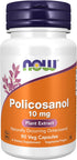 NOW Supplements, Policosanol 10 mg, Blend of Long-Chain Fatty alcohols (LCFAs) Derived from Sugar Cane, 90 Veg Capsules...