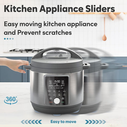 Appliance Sliders for Kitchen Appliances 24 PCS Self-adhesive Small Kitchen Appliance Slider Kitchen Hacks Easy to MovIing & Space Saving Kitchen ...
