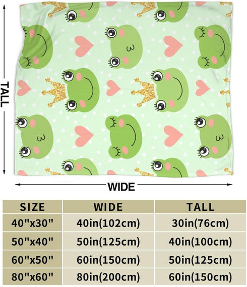 Cute Frogs Prince Baby Blankets Soft Warm Fuzzy Plush Bed Throw Blanket for Newborn Infant Toddler Girls Boys Kids, 30"X40"...