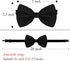trilece Suspenders for Men with Bow Tie - Adjustable Elastic 1 inch Wide Y Shape - Womens Suspender and Bowtie - Strong Clips...