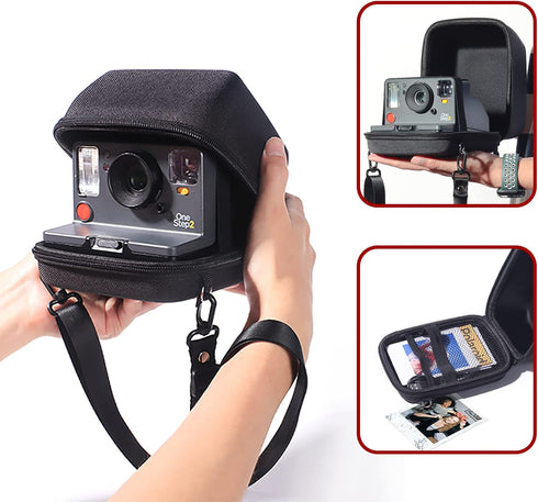 Protective Case for Polaroid OneStep, OneStep+, Onestep 2,Now, Now+ Gen 2, I-Type Instant Film Camera - Hard Shell Camera Case with Adjustable Sho...