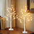EAMBRITE Lighted Birch Tree Spring Decorations for Home, Christmas Decorations Indoor, 2Pack 24 LED Battery Operated/USB Tabletop Mini Small Artif...