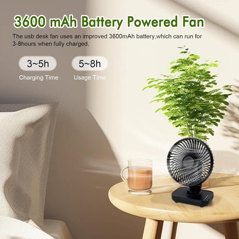 Portable Air Conditioners Fan, 4 Speeds Quiet Portable Air Cooling Fan, Strong Airflow, Manual Tilt Adjustment, Portable Swamp Cooler Fan for Indo...