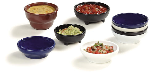 Carlisle FoodService Products 087803 Molcajete Ramekin, 8 oz. Black, Melamine...