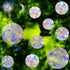 18 Pcs Circle Window Clings - Anti-Collision Window Decals to Save Birds from Window Collisions,Non Adhesive Window Clings, Rainbow Stickers...