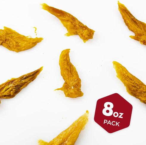 Best Bully Sticks Chicken Breast Dehydrated Dog Treats - Chicken Fillet Treats for Dogs 8 oz. - All Natural High Protein Real Chicken Premium Jerk...