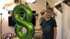 40 inch large green digital balloon number helium foil polyester film Jungle themed party birthday party anniversary decoration bright green digit...