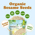 Food to Live Organic Hulled Sesame Seeds, 8 Ounces – Whole Raw White Sesame Seeds, Non-GMO, Kosher, Vegan, Unroasted, Bulk. High in Iron, and Calc...