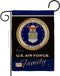 Air Force Proudly Family Burlap Garden Flag - Armed Forces USAF United State American Military Veteran Retire Official - House Decoration Banner Y...