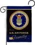Air Force Proudly Family Burlap Garden Flag - Armed Forces USAF United State American Military Veteran Retire Official - House Decoration Banner Y...